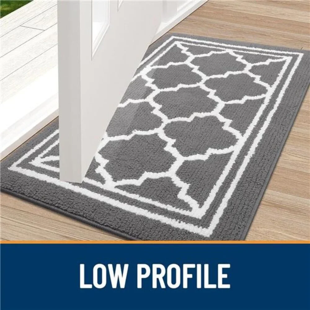 Indoor Door Mat, Resist Dirt and Absorbent Entrance Mat, Anti-Slip, Low Profile